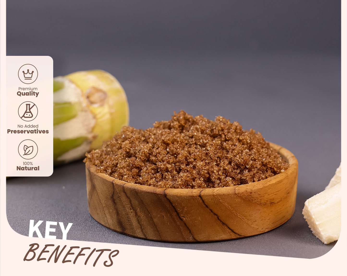 Raw Cane sugar (Jaggery) - 2lb Natural sweetener from sugarcane