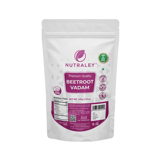 Beetroot Vadam (Fryums) | Sun-Dried &amp; Maida-Free | Nutraley