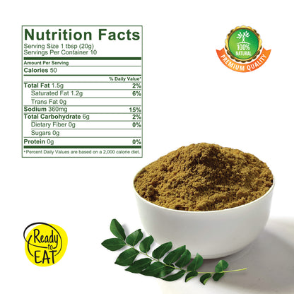 Curry Leaf Powder Rice Mix | Ready to Eat | Nutraley