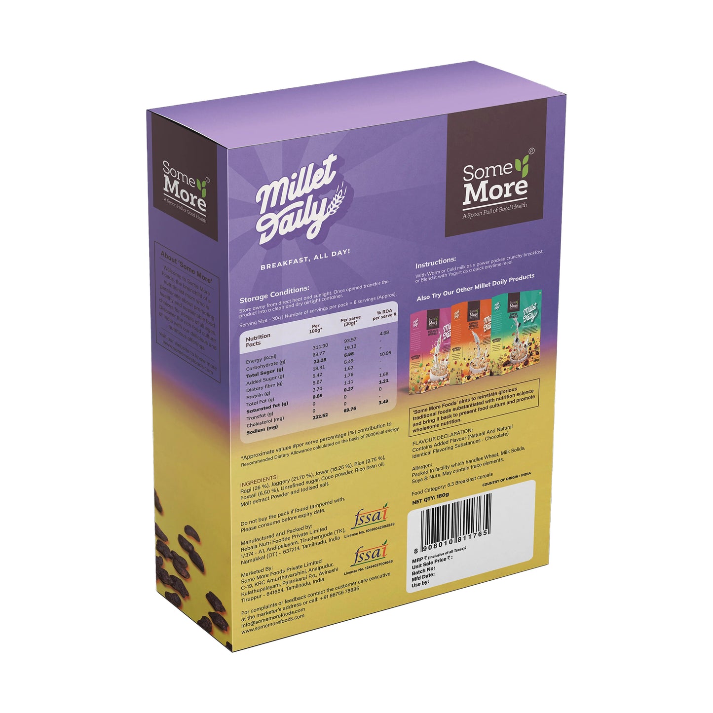 Millet Daily (Millet-Based Cereal) – Coco Crunch Moons & Stars Muesli