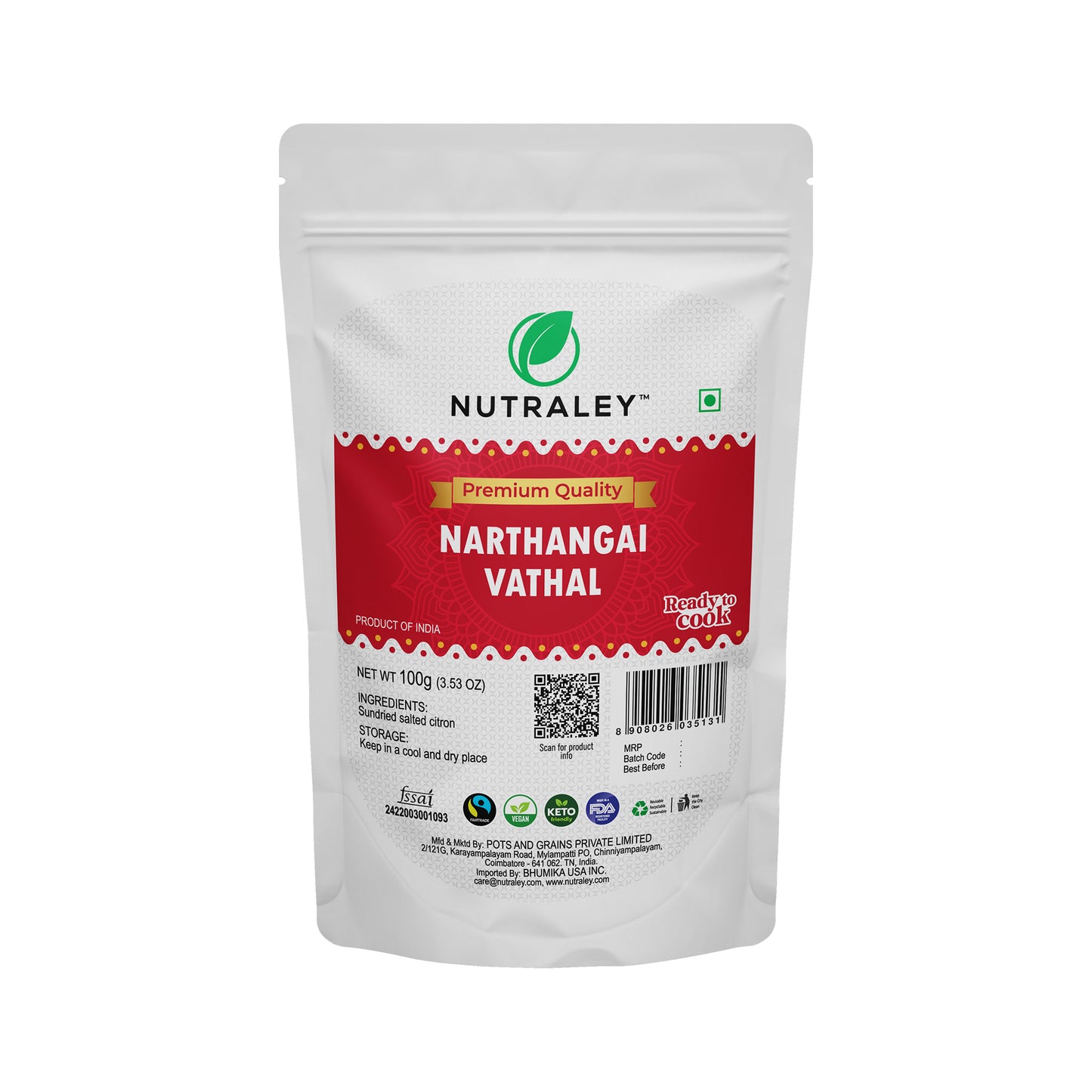 Narthangai Vathal - 100 gms