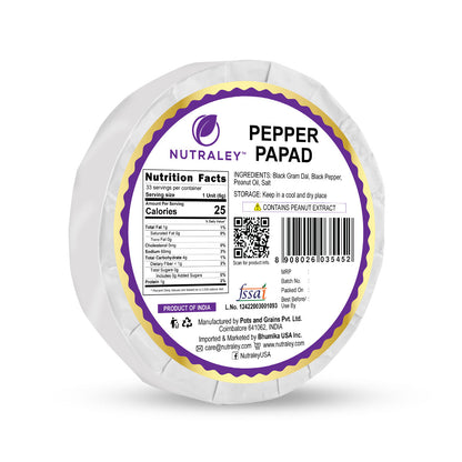 Black Peper (Milagu) Papad