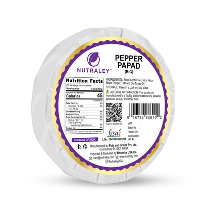 Black Peper (Milagu) Papad